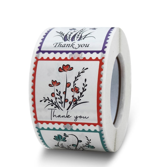 Thank You Square Self-adhesive Gift Food Packaging Seal Sticker Card Label, Size: 38x38mm(K-212-R1) by bashfashion