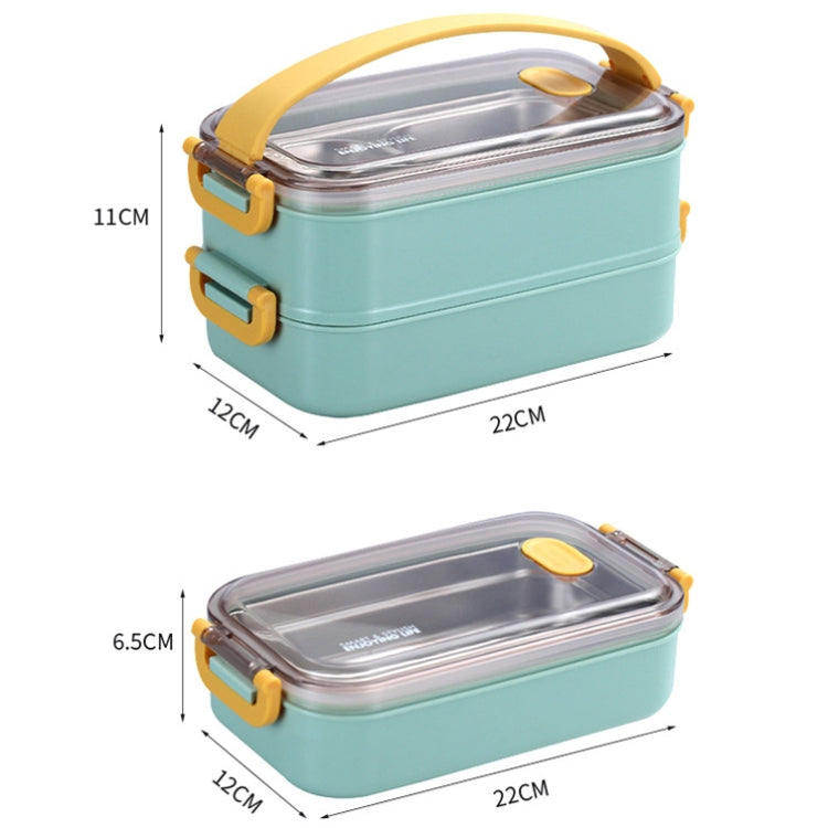 Large Capacity Refillable 304 Stainless Steel Insulated Lunch Box, Specification: 1.6L (Blue) by bashfashion
