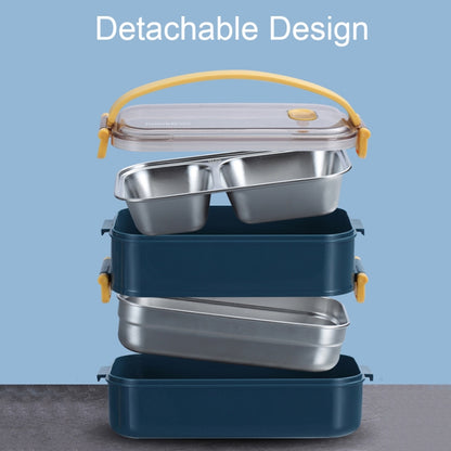 Large Capacity Refillable 304 Stainless Steel Insulated Lunch Box, Specification: 1.6L (Blue) by bashfashion