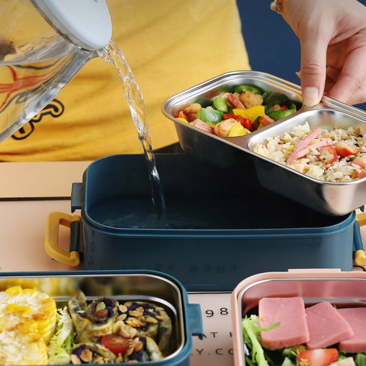 Large Capacity Refillable 304 Stainless Steel Insulated Lunch Box, Specification: 1.6L (Blue) by bashfashion