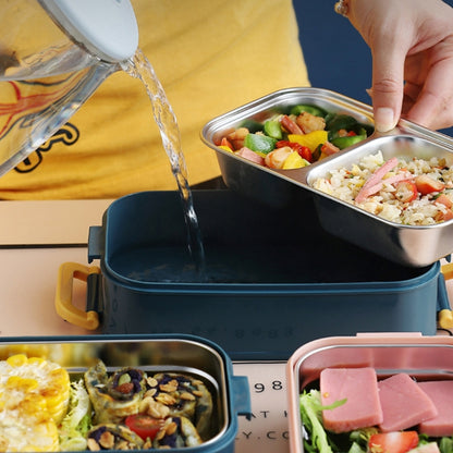 Large Capacity Refillable 304 Stainless Steel Insulated Lunch Box, Specification: 1.6L (Blue) by bashfashion