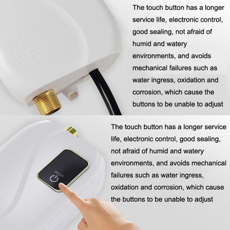 Instant Water Heater Mini Kitchen Quick Heater Household Hand Washing Water Heater EU Plug(Brick Red) by bashfashion