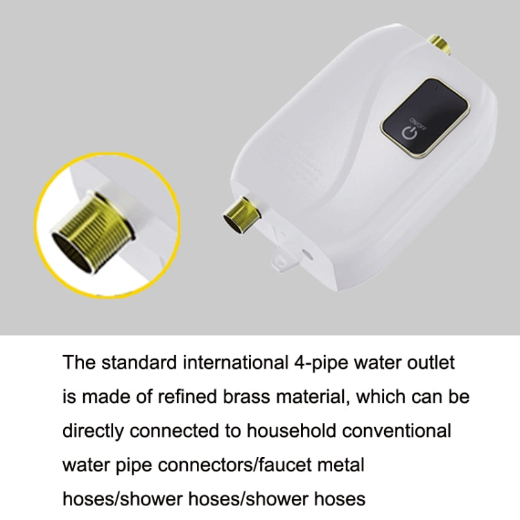 Instant Water Heater Mini Kitchen Quick Heater Household Hand Washing Water Heater UK Plug(Brick Red) by bashfashion