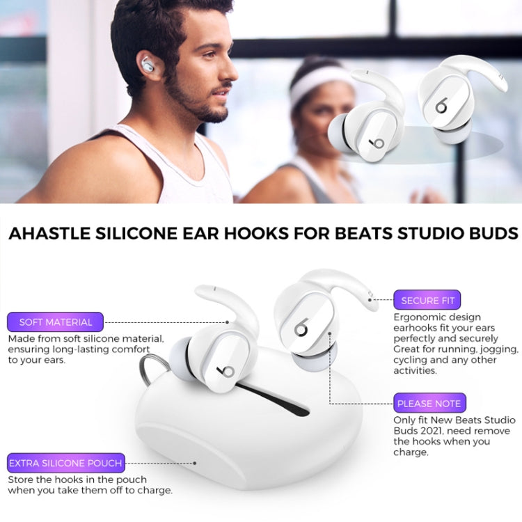 For Beats Studio Buds AhaStyle PT172 Earphone Silicone Ear Caps, Style: Earcap (Red) by AhaStyle