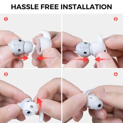 For Beats Studio Buds AhaStyle PT172 Earphone Silicone Ear Caps, Style: Earcap (Red) by AhaStyle