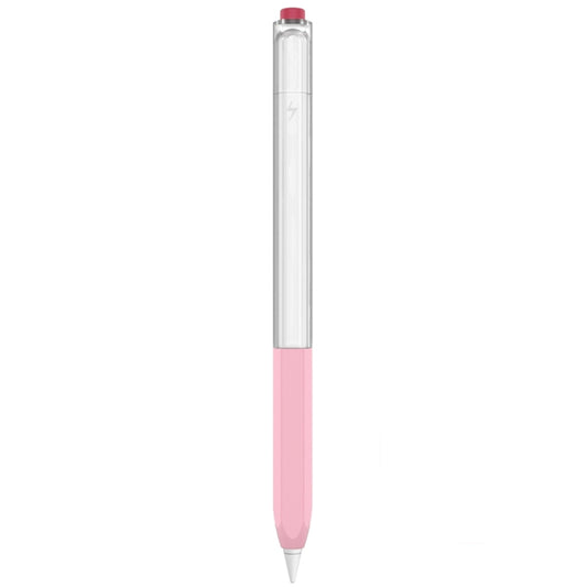 For Apple Pencil 2 AhaStyle PT-LC05 Jelly Style Translucent Silicone Protective Pen Case(Pink) by AhaStyle