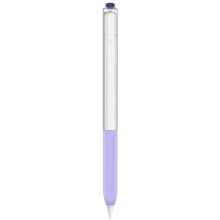For Apple Pencil 2 AhaStyle PT-LC05 Jelly Style Translucent Silicone Protective Pen Case(Purple) by AhaStyle