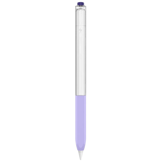 For Apple Pencil 2 AhaStyle PT-LC05 Jelly Style Translucent Silicone Protective Pen Case(Purple) by AhaStyle