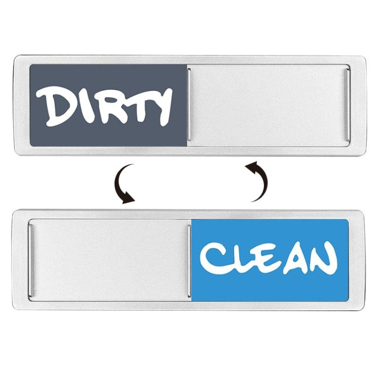 Dishwasher Magnet Clean Dirty Sign Double-Sided Refrigerator Magnet(Silver-Blue Gray) by bashfashion