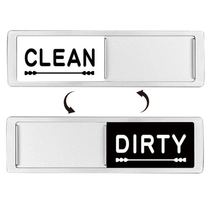 Dishwasher Magnet Clean Dirty Sign Double-Sided Refrigerator Magnet(Silver Love) by bashfashion