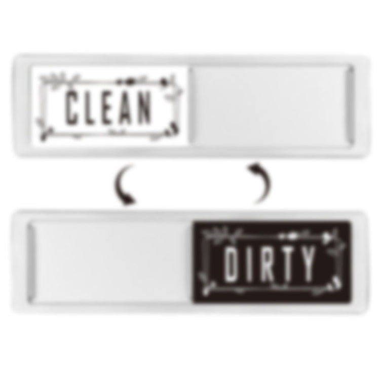 Dishwasher Magnet Clean Dirty Sign Double-Sided Refrigerator Magnet(Silver Leaf) by bashfashion