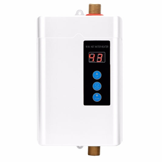 UK Plug 3000W Electric Water Heater With Remote Control Adjustable Temperate(White) by bashfashion
