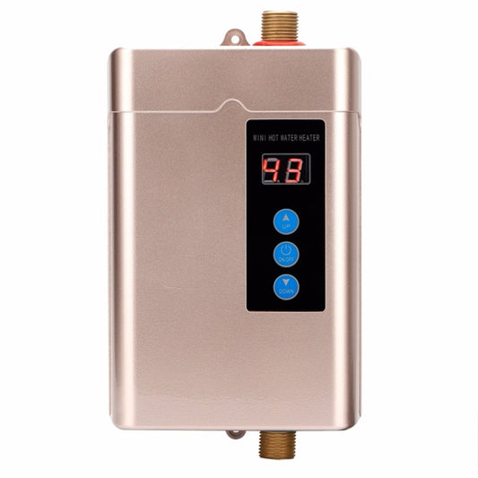 AU Plug 4000W Electric Water Heater With Remote Control Adjustable Temperate(Gold) by bashfashion