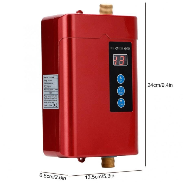 EU Plug 4000W Electric Water Heater With Remote Control Adjustable Temperate(Black) by bashfashion