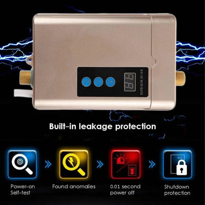 US Plug 3000W Electric Water Heater With Remote Control Adjustable Temperate(Black) by bashfashion