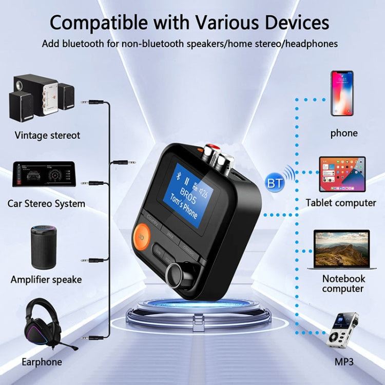 BR05 AUX 2RCA TF Bluetooth Adapter Wireless Receiver Transmitter by bashfashion