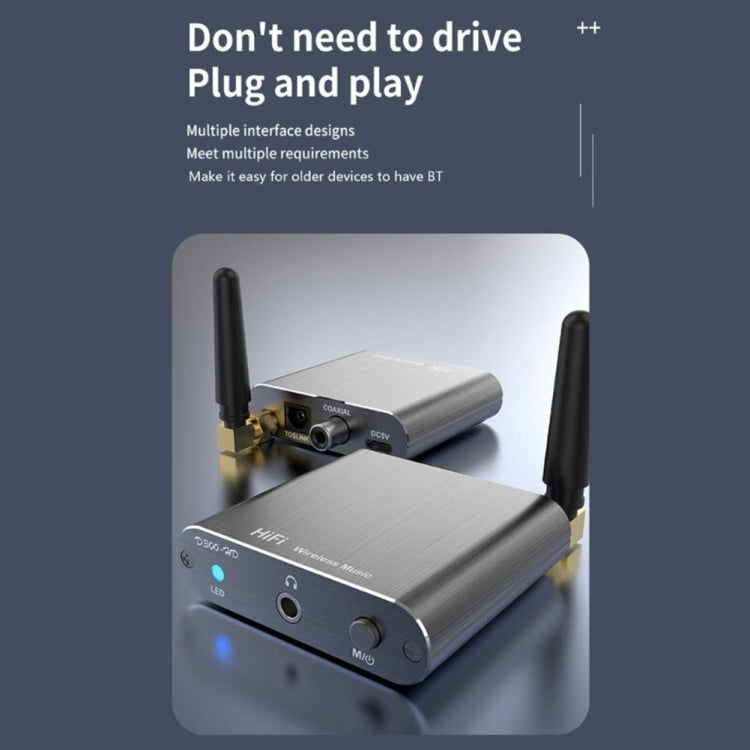 Bluetooth 5.2 Audio Receiver 3.5MM AUX Coaxial Fiber APTX HD Bluetooth Adapter by bashfashion