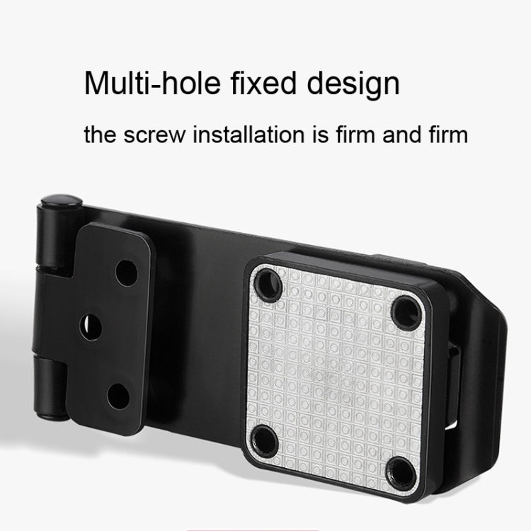 Stick Nail Dual Use Free Punch Cabinet Door Combination Lock Anti-Theft Drawer Lock, Style: Three Hole 4 inch Black by bashfashion