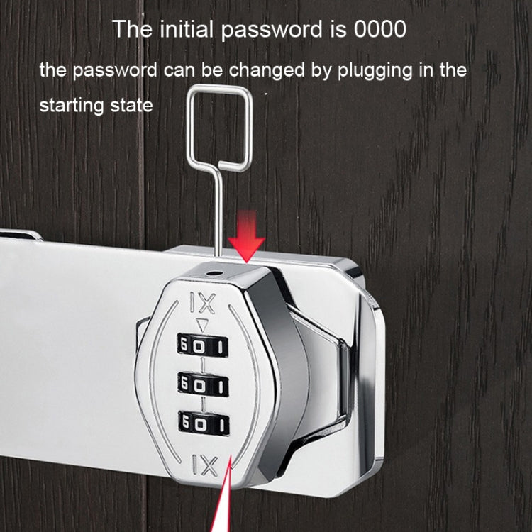 Stick Nail Dual Use Free Punch Cabinet Door Combination Lock Anti-Theft Drawer Lock, Style: Three Hole 4 inch Silver by bashfashion
