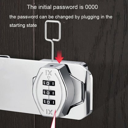 Stick Nail Dual Use Free Punch Cabinet Door Combination Lock Anti-Theft Drawer Lock, Style: Three Hole 4 inch Silver by bashfashion