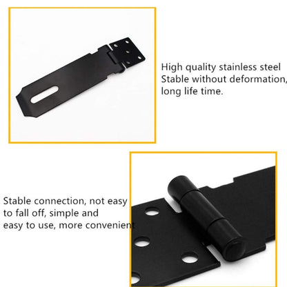 4 inch Buckle 201 Stainless Steel Waterproof Lock Cabinet Door Hanging Lock Tool by bashfashion