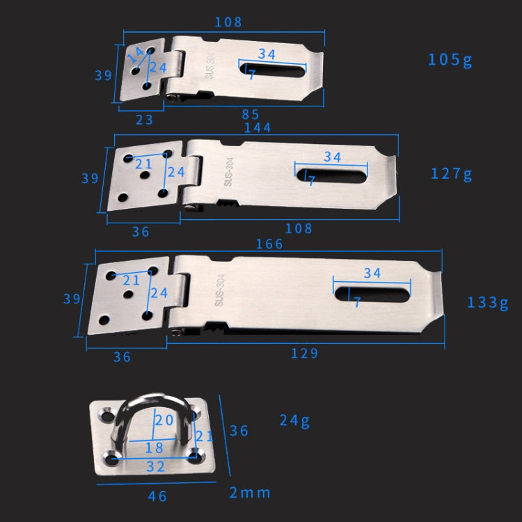 5 inch 304 Stainless Steel Locking Plate Anti-Theft Hitch by bashfashion