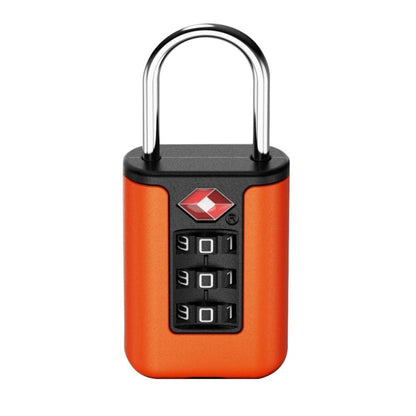 TSA Customs Code Lock Travel Luggage Lock Mini Contrast Color Design Combination Padlock(Orange Red) by bashfashion