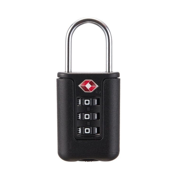 TSA Customs Code Lock Travel Luggage Lock Mini Contrast Color Design Combination Padlock(Black) by bashfashion