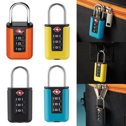 TSA Customs Code Lock Travel Luggage Lock Mini Contrast Color Design Combination Padlock(Purple Blue) by bashfashion