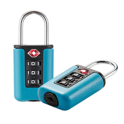 TSA Customs Code Lock Travel Luggage Lock Mini Contrast Color Design Combination Padlock(Purple Blue) by bashfashion