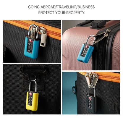 TSA Customs Code Lock Travel Luggage Lock Mini Contrast Color Design Combination Padlock(Purple Blue) by bashfashion