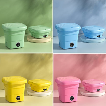 4.5L Mini Portable Folding Household Washing Machine Underwear Washer, Color: Fruit Green(UK Plug) by bashfashion