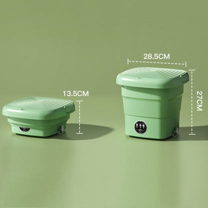 4.5L Mini Portable Folding Household Washing Machine Underwear Washer, Color: Fruit Green(EU Plug) by bashfashion