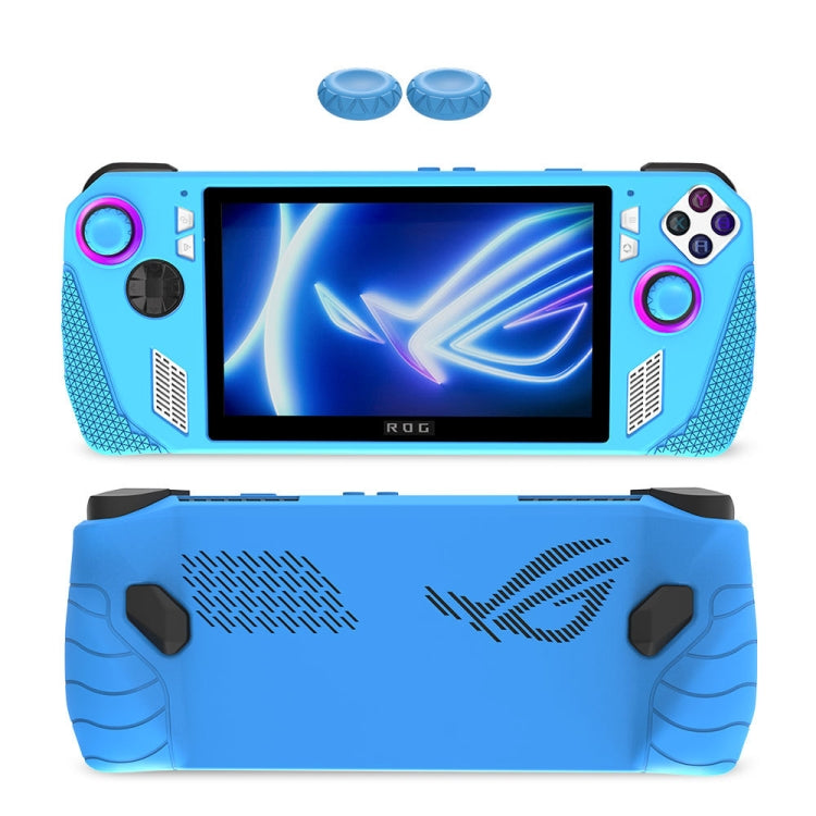For ASUS Rog Ally Gaming Console Multicolor Silicone Case With 2 Button Caps(Blue) by bashfashion