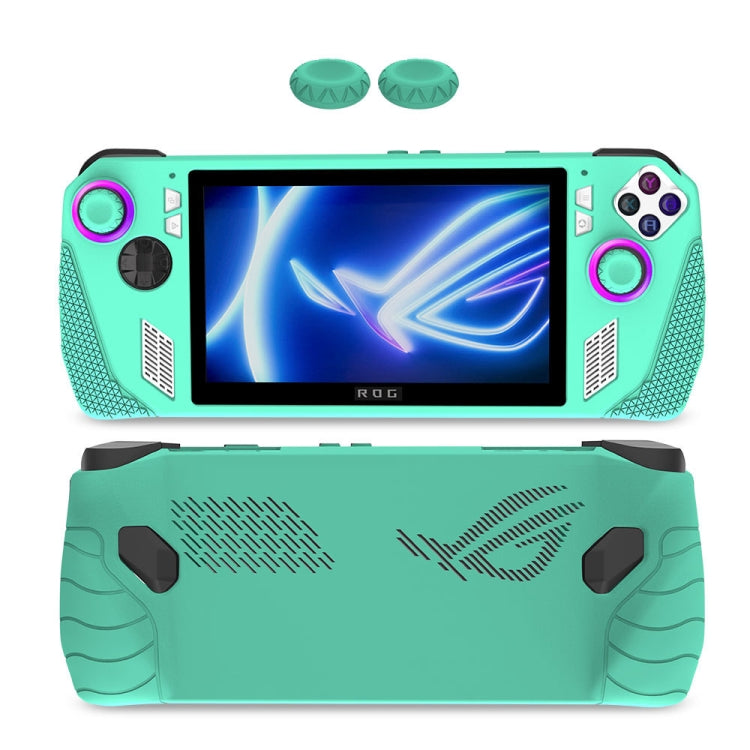 For ASUS Rog Ally Gaming Console Multicolor Silicone Case With 2 Button Caps(Green) by bashfashion