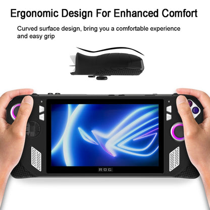 For ASUS Rog Ally Gaming Console Multicolor Silicone Case With 2 Button Caps(Red) by bashfashion