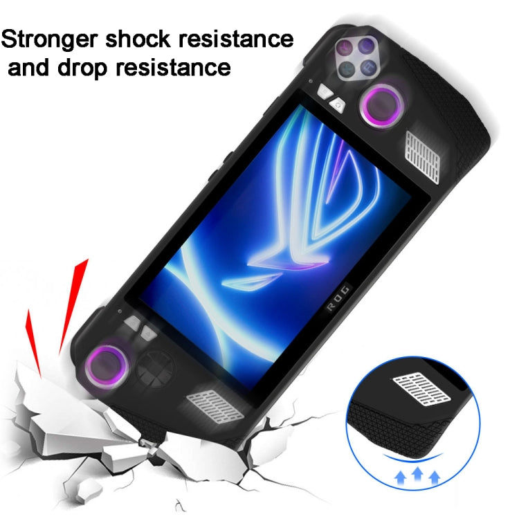 For ASUS Rog Ally Gaming Console Multicolor Silicone Case With 2 Button Caps(Blue) by bashfashion