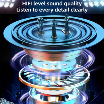 Ear Clip Type Sound Conduction Concept Bluetooth Earphone With Digital Display Charging Compartment(Blue) by bashfashion