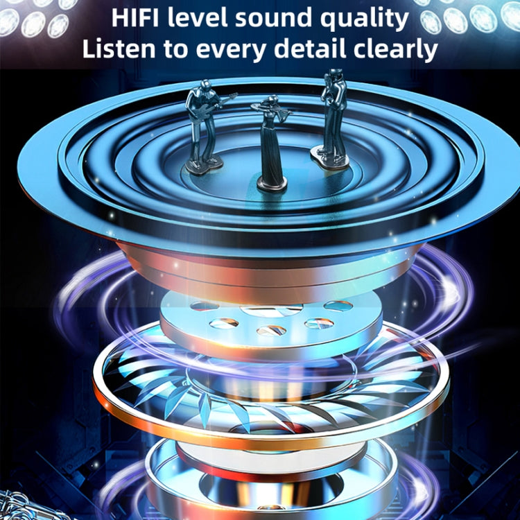 Ear Clip Type Sound Conduction Concept Bluetooth Earphone With Digital Display Charging Compartment(White) by bashfashion