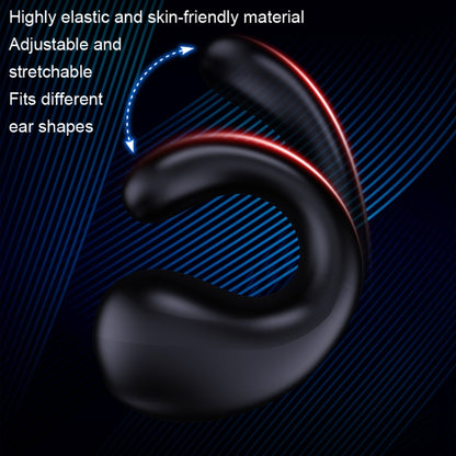 Clip-on Wireless Bluetooth Earphone With Digital Charging Compartment(Black) by bashfashion