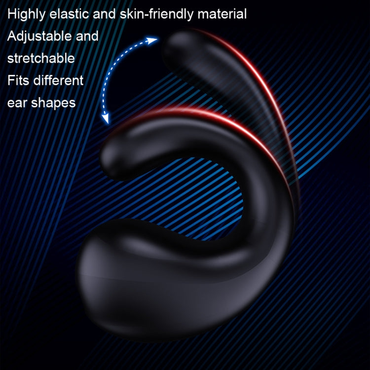 Clip-on Wireless Bluetooth Earphone With Digital Charging Compartment(Black Red) by bashfashion