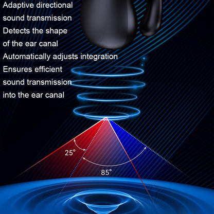 Clip-on Wireless Bluetooth Earphone With Digital Charging Compartment(White Blue) by bashfashion