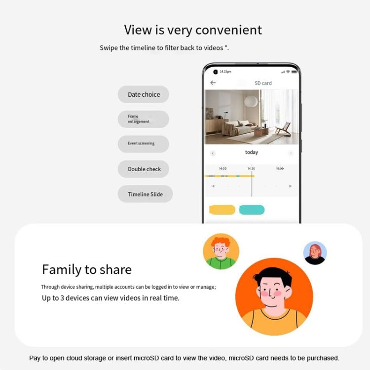 Original Xiaomi Mijia Smart Camera 3 PTZ Version 3K AI Detection Baby Monitor 5MP 360 Degree View Webcam Day & Night Work Infrared Night Vision, With US Plug Adapter(White) by Xiaomi