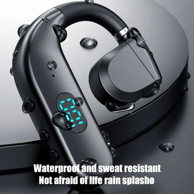 T50 Bluetooth 5.3 Wireless Headphone Single Ear Digital Display Stereo Earbuds Color Boxed(White) by bashfashion