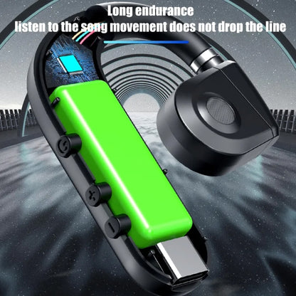 T50 Bluetooth 5.3 Wireless Headphone Single Ear Digital Display Stereo Earbuds Color Boxed(White) by bashfashion