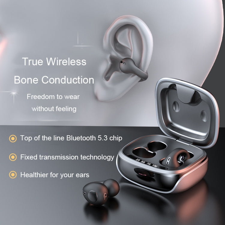 JX80 TWS Wireless Bone Conduction Clip-On Ear Noise Reduction Bluetooth Headset(Skin Color) by bashfashion