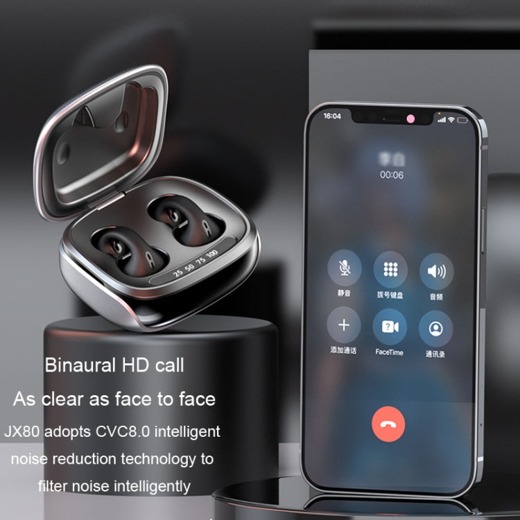 JX80 TWS Wireless Bone Conduction Clip-On Ear Noise Reduction Bluetooth Headset(Skin Color) by bashfashion