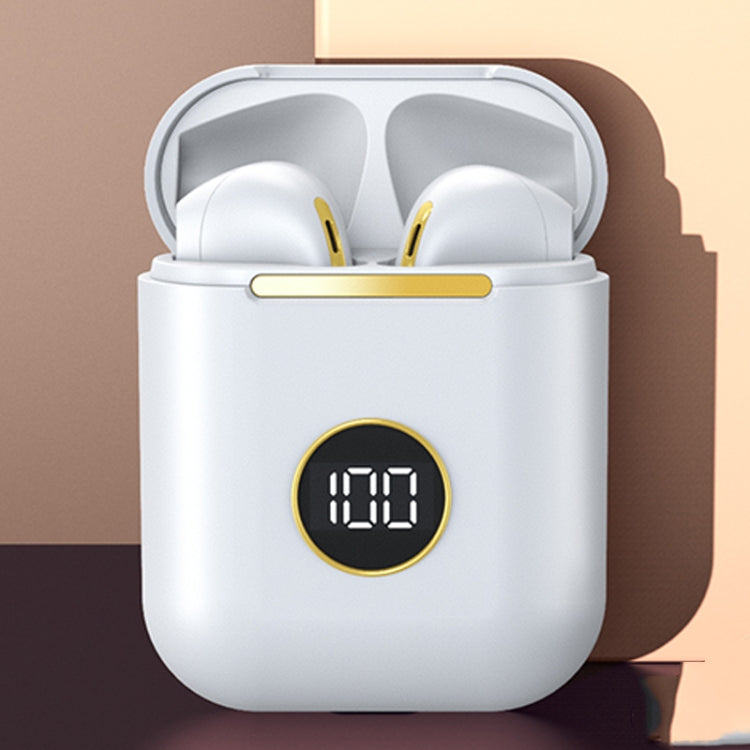 X1 TWS LED Digital Display Wireless Noise Reduction Sport Bluetooth Headphone(White) by bashfashion