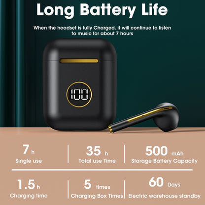 X1 TWS LED Digital Display Wireless Noise Reduction Sport Bluetooth Headphone(White) by bashfashion