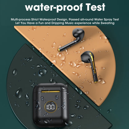 X1 TWS LED Digital Display Wireless Noise Reduction Sport Bluetooth Headphone(White) by bashfashion